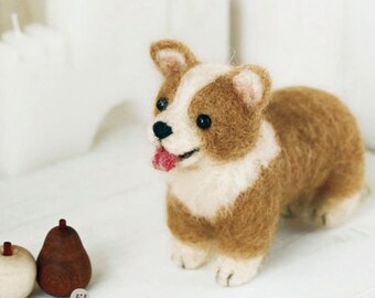 Miniature Welsh Corgi Needle Felting Kit