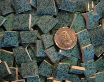 Mottled Aqua Broken Mosaic Plate Tiles ~ Pique Assiette Supplies