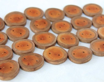 5 medium buckthorn buttons - 1.25"