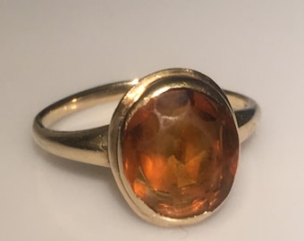 Victorian Topaz Gold Ring in 10K Yellow Gold