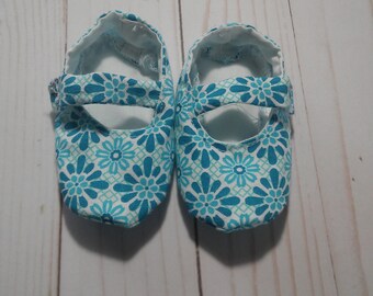 Turquoise Mary Jane Baby Shoes
