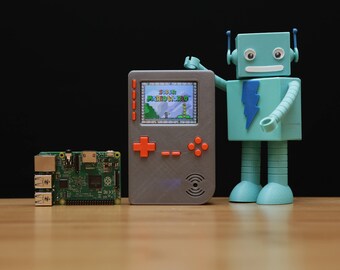PiGRRL 2 Raspberry Pi zero RetroPie Nintendo GameBoy DIY Adafruit Retropie Handheld Gift for Him Retropie Kit Pigrrl Raspberry Pi Gameboy