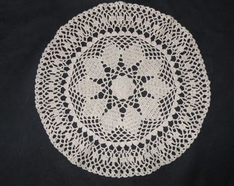 Handmade linen doily new 11,81 inches