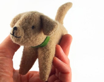 toy dog, stuffed dog, waldorf toy, waldorf dog, all natural waldorf dog, small stuffed toy, stuffed animal, felted toy,