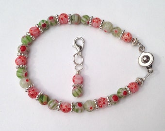 Gift idea for dieter, Weight Loss Bracelet, Weight Watchers, Points tracker, colorful, flowery beads