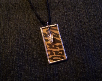 Leapord/Zebra Necklace Soldered Charm - 1"x2"