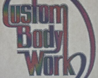 Vintage Custom Body Work Iron-On Heat Transfer