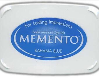 New Memento Full Size Ink Pad - BAHAMA BLUE - Fade Resistant Dye Ink by Tsukineko