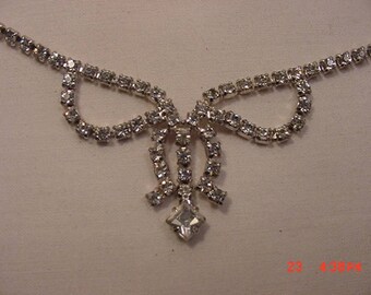 Vintage Rhinestone Necklace 18 - 385