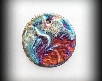 Ceramic Pendant, Ceramic Cabochon, Raku Pendant, Raku Cabochon, Ceramic Jewelry, Necklace Pendant, Raku Jewelry, Gift for Women Gift for Her