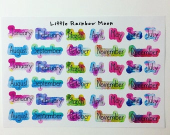 Months of the year stickers