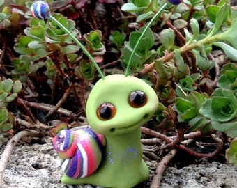 OOAK Goblin Crystal Garden Snail Trollfling Troll by Amber Matthies