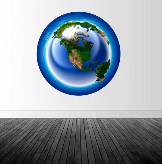 Earth Wall Decal Earth Decal Vinyl Wall Decal Home