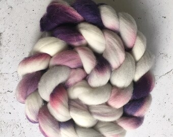 Merino Roving, Purple Merino Roving, Spinning Fiber, Wool Roving, Merino Wool Roving, Merino Wool, 100% Merino