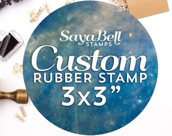 Custom Stamp, Custom Logo Stamp, Monogram Stamp, Wedding Stamp. Custom Rubber Stamp 3x3 Inch