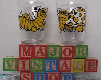 Pair of Vintage juice glasses