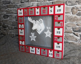 Perpetual wooden advent calendar. The deer.