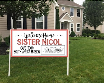 Missionary Welcome Home Banner 1, LDS Missionary Banner, Missionary Homecoming, Missionary Banner