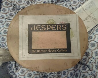 Vintage hat box. Shabby chic decor. Display box. Millinery hat box. Henry Heath Ltd hat manufacturers.
