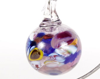 110278 Medium Hand Blown Hanging Art Glass Ball Decorative Ornament