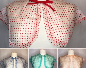 1950's / 60's New Old Stock Vintage Hairdressing Hairstyling Beauty Salon Cape Polka Dot True Vintage Deadstock