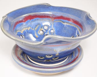 Berry Colander - Small Ceramic Strainer - Berry Basket Clay - Berry Bowl - Berry Basket - Pottery Berry Bowl - Ceramic Colander - In Stock