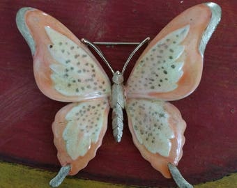 Vintage Trifari Enamel Butterfly Pin