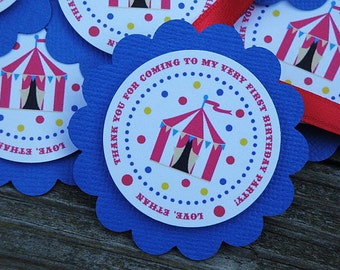 Sweet Little Circus Favor Tags - Set of 12