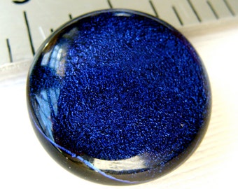 Dichroic Fused Glass Cabochon 26 mm Gothic Purple Beauty