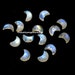 flashy AAA Quality 10 Pieces Natural Rainbow moonstone crescent Moon Cabochon 11x11 mm Loose Semiprecious Gemstone 11 mm moon Calibrated