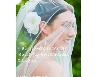 Crystal Fireworks Ivory Audrina Flower Bridal Hair Clip