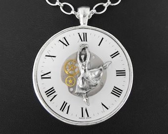 Clockwork Dancing Steampunk Necklace - Rythm Is a Dancer by COGnitive Creations