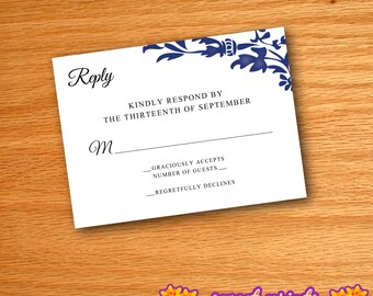 antique flourish printable wedding invitation and reply card reply to wedding invitation