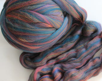 Roving - Merino Combed Top (Multi-Colored) - Denim FREE Shipping within US