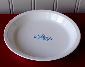 Corning Ware 9 Inch Pie Plate, Blue Cornflower, Vintage