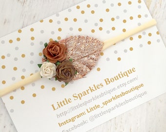 Baby/girl hairband, flo)wer hairband, rose gold hairband,wedding hair