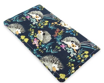 Hedgehog Checkbook Cover Wallet - Slim, Two Pocket Design Holds Cash And Checkbook