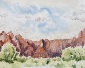 41/100 Watercolor Landscape | Original Watercolor | Watercolor Landscape | Painting | Landscape Painting