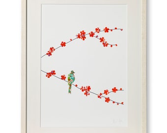 Blossom and One Bird Art Print