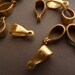 12 Brass Rivet Bail - Chain End Connector - Steampunk