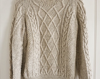 Vintage Cropped Knit Sweater