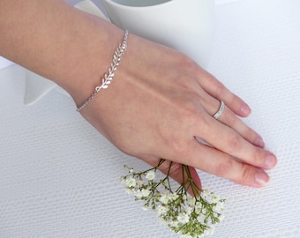 Bracelet marriage, ceremony, sterling silver 925, sheet, flower