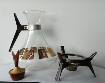 Vintage 3piece Inland glass carafe