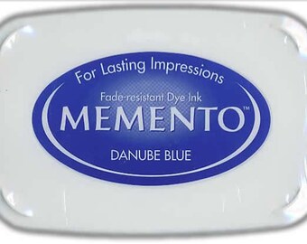 New Memento Full Size Ink Pad - DANUBE BLUE - Fade Resistant Dye Ink by Tsukineko