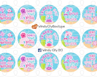 Sea Life Bottle Cap Images
