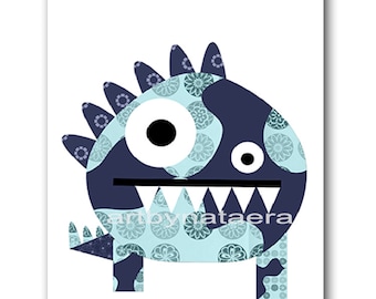 INSTANT Monster DOWNLOAD Print Baby Nursery Decor Nursery Digital Print Baby Boy Nursery Art Printable Art Digital Download Art 8x10 11X14