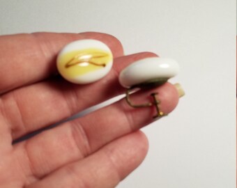 1950 Gold Glitter Japan Earrings