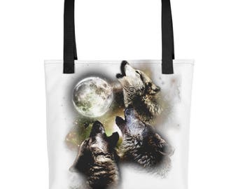 Wolves Howling At The Moon Gift Tote bag