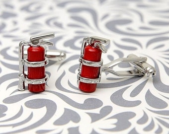 ON SALE Firemen Cufflinks Extinguisher Fire