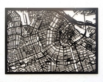 3d City Map Amsterdam, 59x42cm (73x53cm)